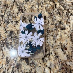 Sonix Clear Floral Phone Case - White and Dark Green